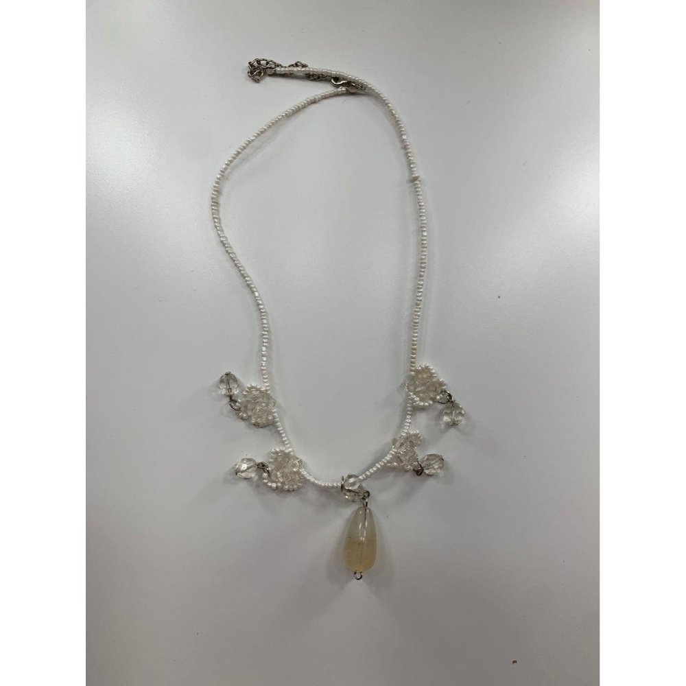Handmade White Costume Necklace